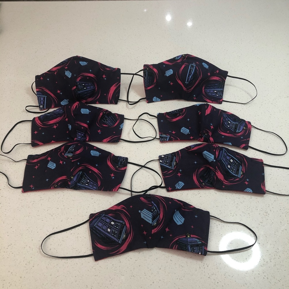 Medium Wired Tardis Doctor Who Red  Mask